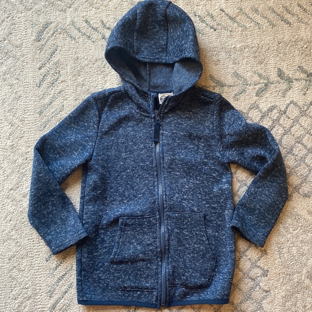 Navy zip up hoodie. Size 6